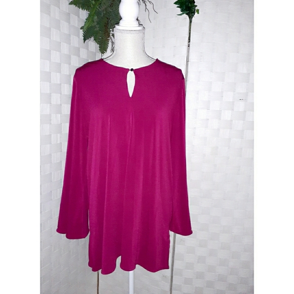 Lauren Ralph Lauren Keyhole Front Georgette Tunic - Picture 11 of 16